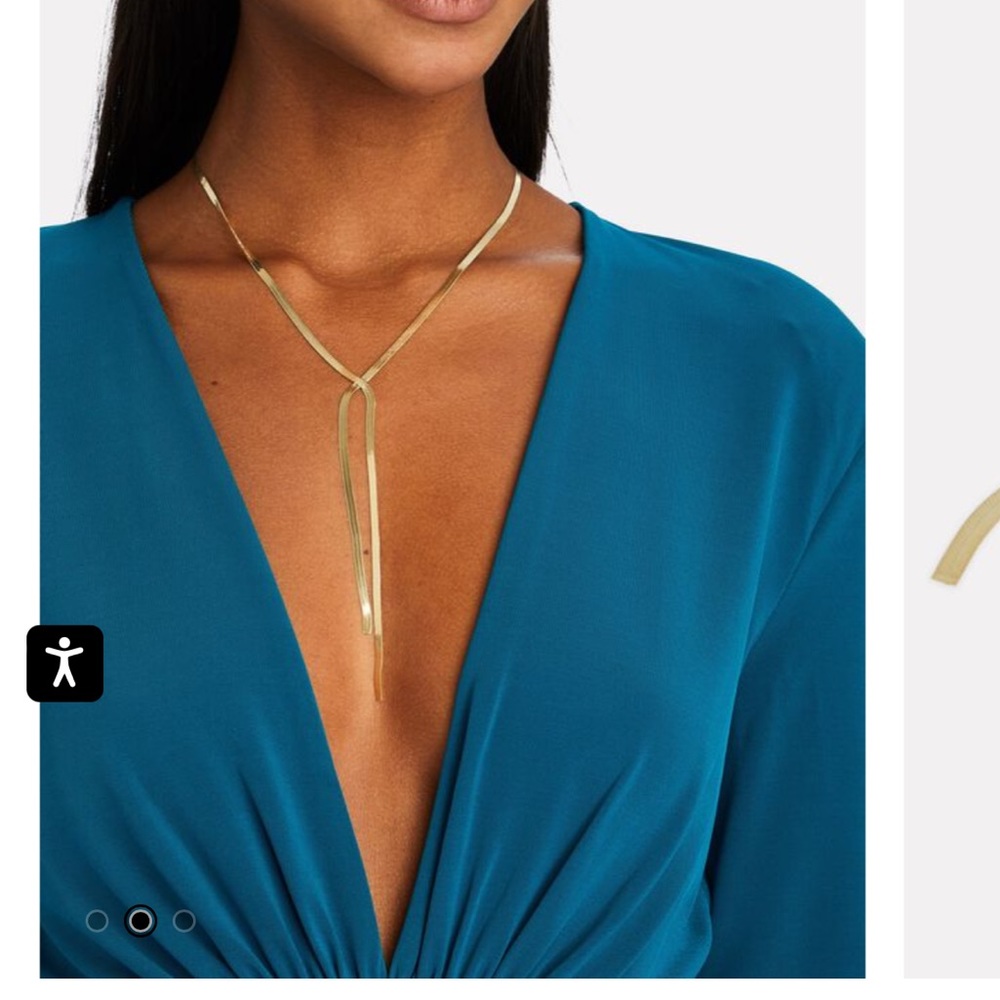ARGENTO VIVOHerringbone Lariat Necklace NWT